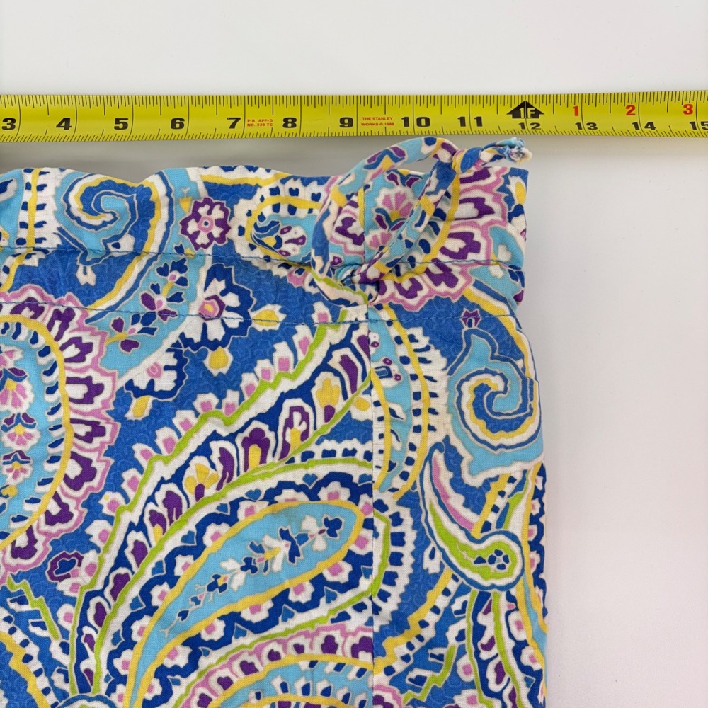 Vera Bradley Capri‎ Blue Paisley Cotton Drawstring Ditty Bag Travel Pouch - Picture 5 of 6